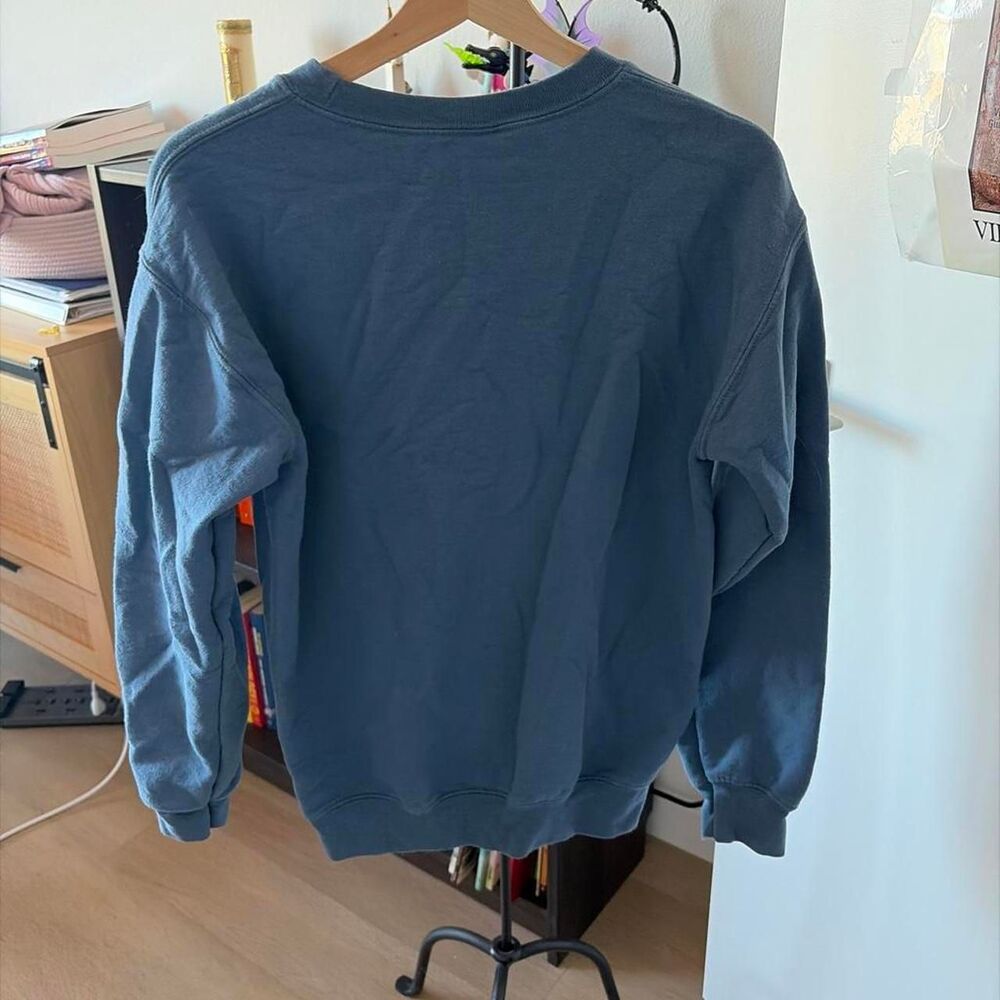 Cornelia Street New York Embroidered Crewneck Sweatshirt Blue Women's Size Small - Picture 4 of 5